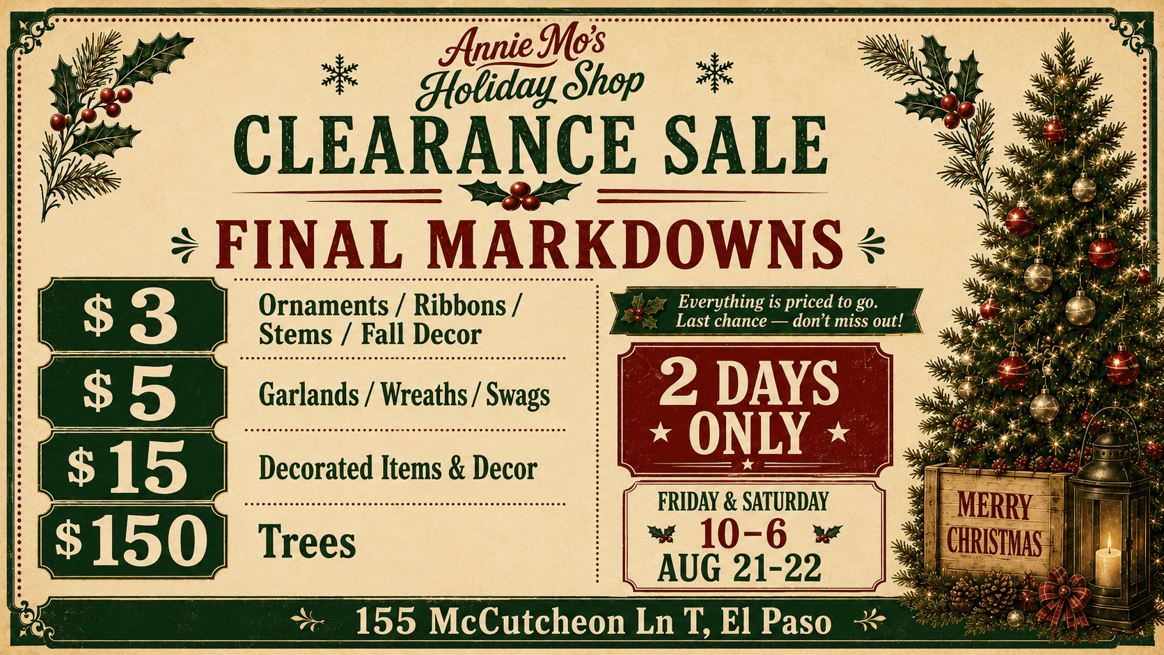 Annie Mo's Final Clearance